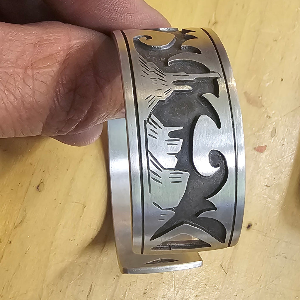 Sterling Silver Landscape Cuff