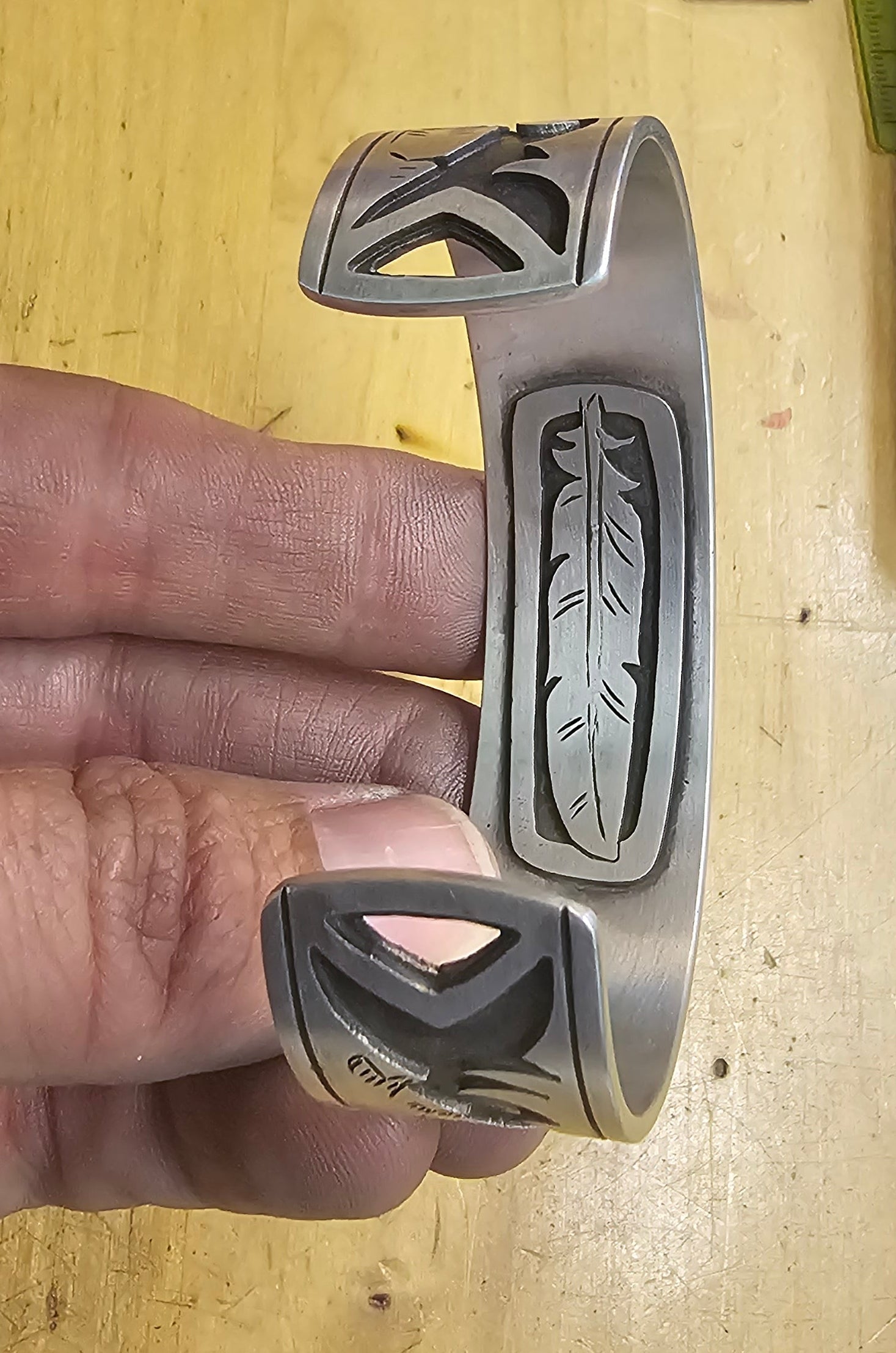Sterling Silver Landscape Cuff