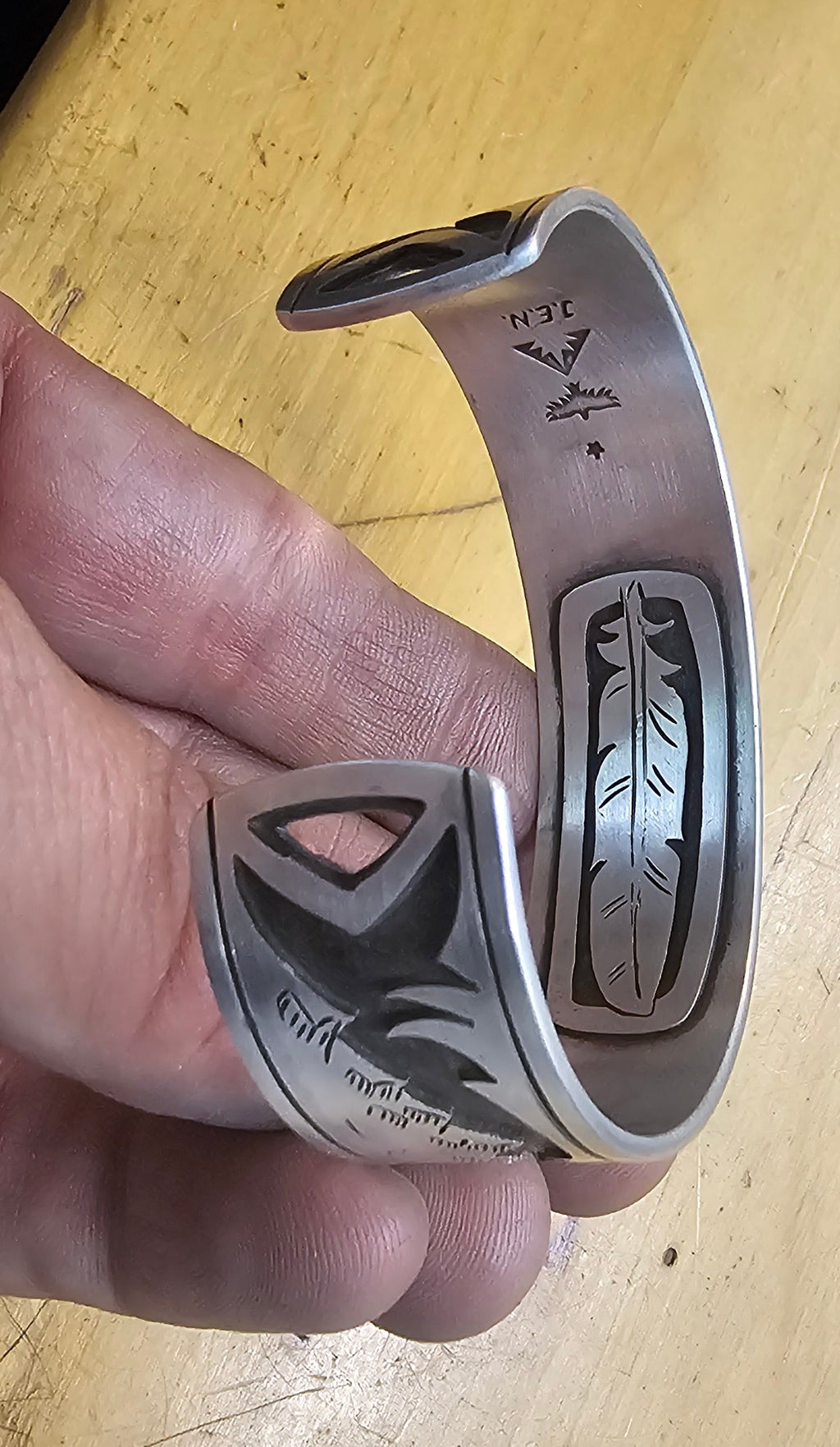 Sterling Silver Landscape Cuff