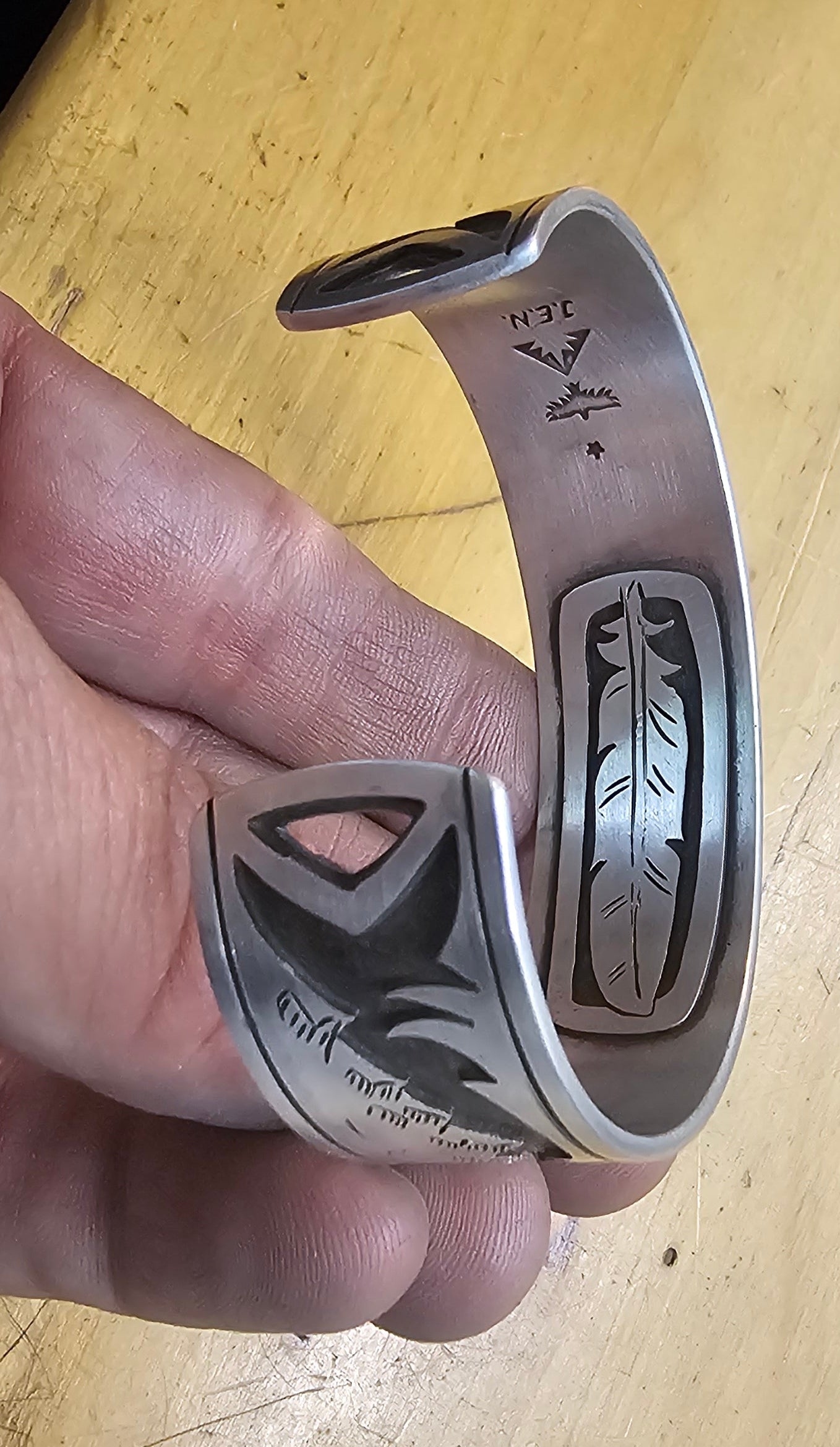 Sterling Silver Landscape Cuff