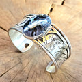 Sterling Silver Raven bracelet w/ Pietersite