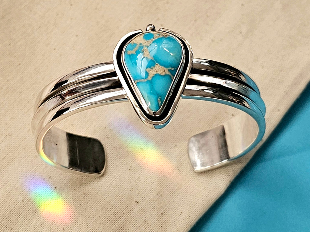 Sterling Silver Cuff w/ Sky Blue Turquoise