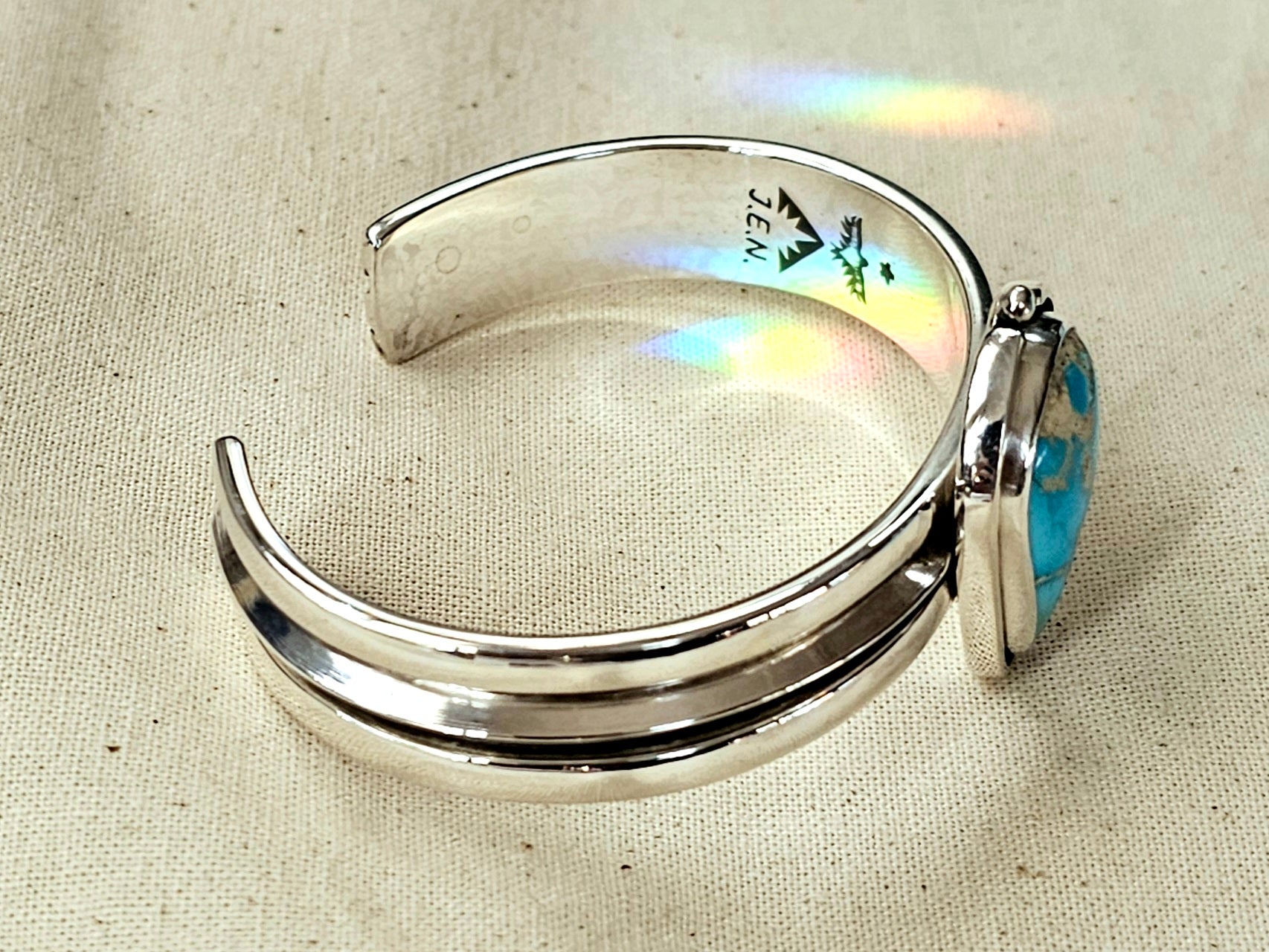 Sterling Silver Cuff w/ Sky Blue Turquoise