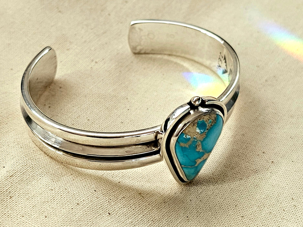 Sterling Silver Cuff w/ Sky Blue Turquoise